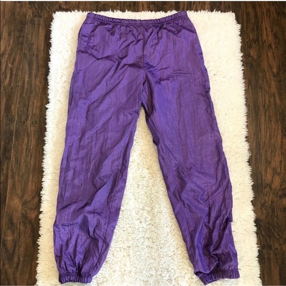 Sergio Tacchini Pants - Vintage Sergio Tacchini Violet Purple Windbreaker Athletic Pants